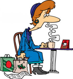 0511-1005-0201-0025_Cartoon_of_a_Woman_Tired_Out_from_Christmas_Shopping_clipart_image